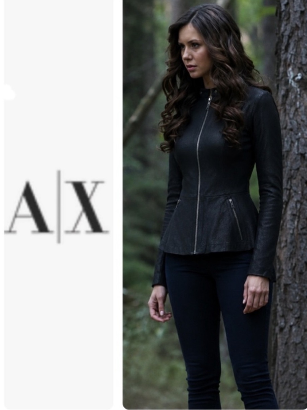 EUC Black Peplum Panel Jacket ASO The Vampire Diaries Nina Dobrev Large Goth